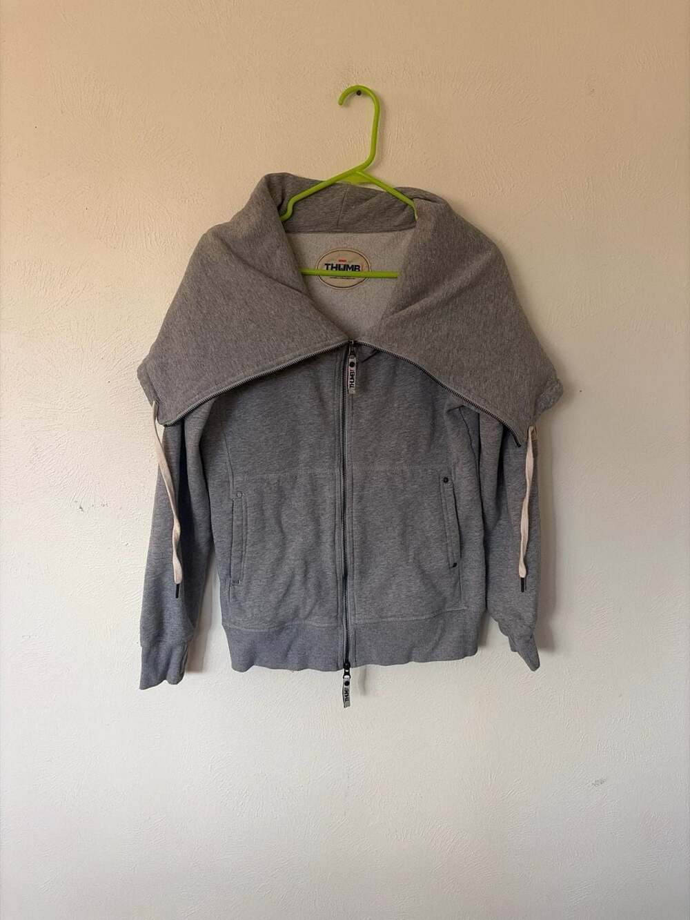 Thumb United Performance Cowl Neck Full Zip Hoodie with Thumb Holes